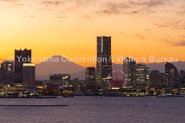 Sky Walk, Port of Yokohama with Mt. Fuji